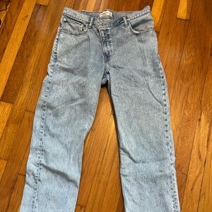 Abercrombie & Fitch The 90’s Straight Ultra High Rise Curve Love Crossover Jeans